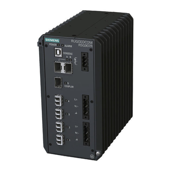 Siemens SIMATIC NET RUGGEDCOM RSG909R Installation Manual
