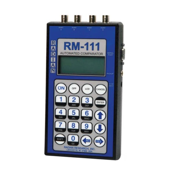 Radian RM-111 Manuals