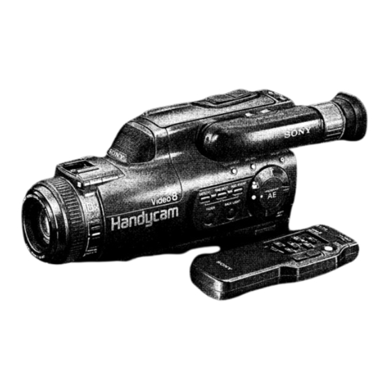 Sony Video8 Handycam CCD-FX410 Operation Manual