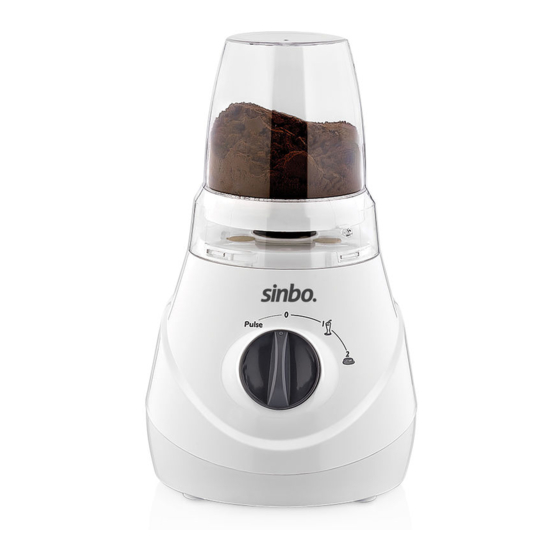 Sinbo SHB 3056 Turbo Blender Grinder Manuals