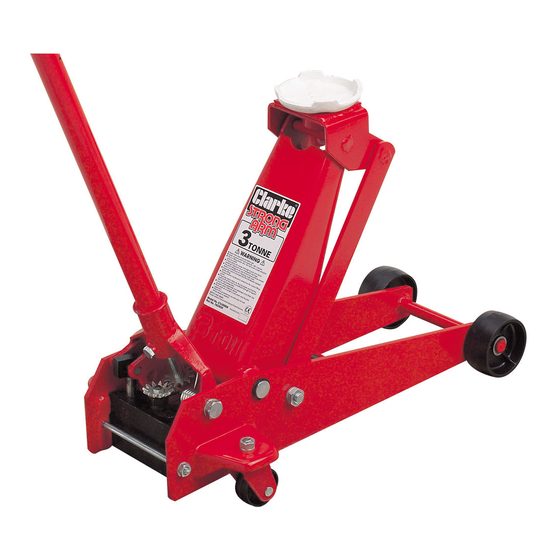 Clarke STRONG-ARM CTJ3000G Quick Start Manual