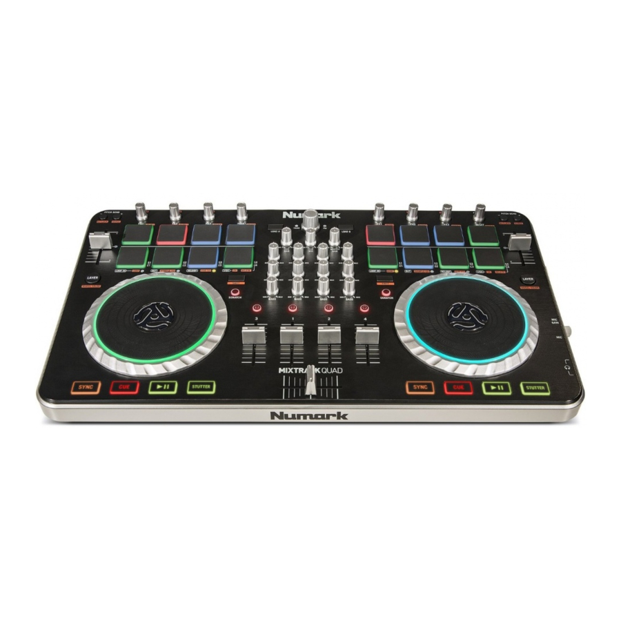 Numark Mixtrack Quad - 4-Channel DJ Controller Manual