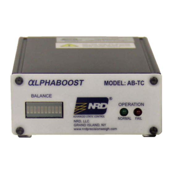 NRD Alphaboost AB-TC-1 Installation Operation & Maintenance