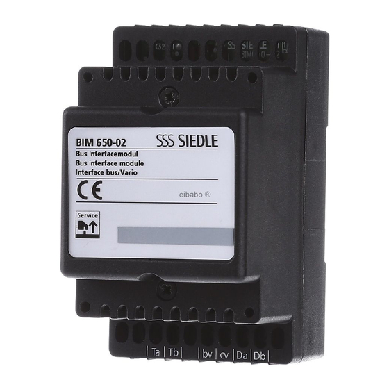 SSS Siedle BIM 650-02 Product Information