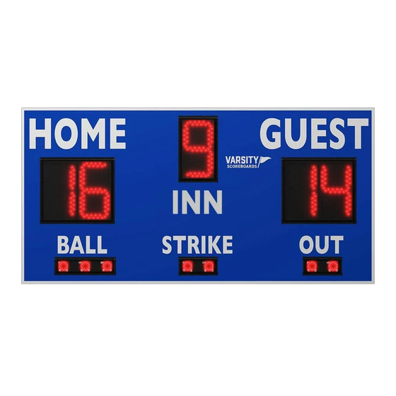 VARSITY Scoreboards 3314 Installation Manual