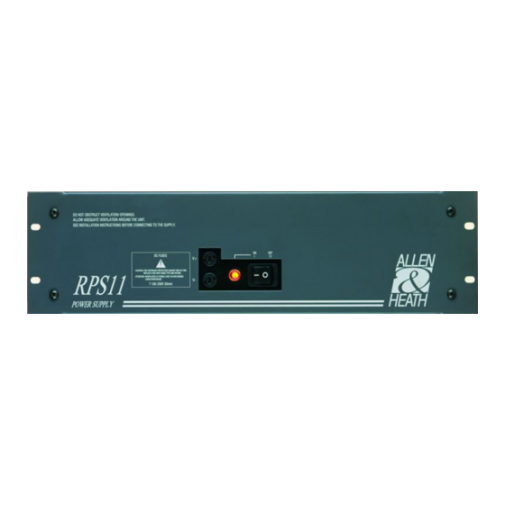 ALLEN & HEATH RPS11 User Manual