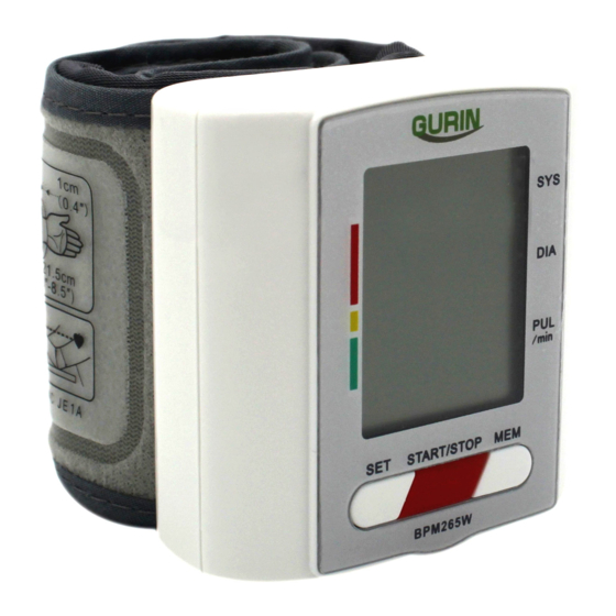 Gurin BPM265W Instruction Manual