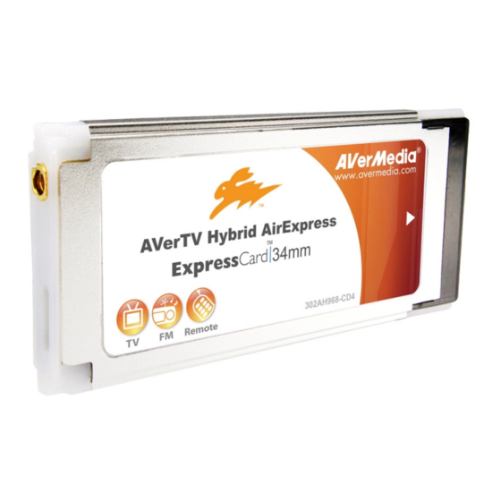 Avermedia AverTV Hybrid AirExpress Tuner Manuals