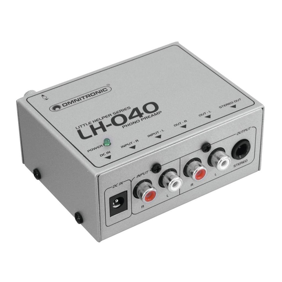 Omnitronic LH-040 User Manual