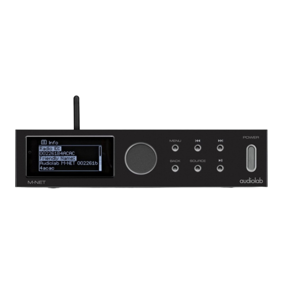 Audiolab M-NET User Instructions