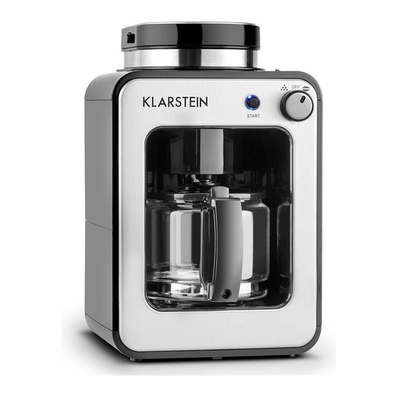 Klarstein 10028607 Coffee Maker Manuals