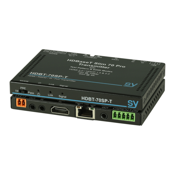 SY SLIM 70-PRO Manuals