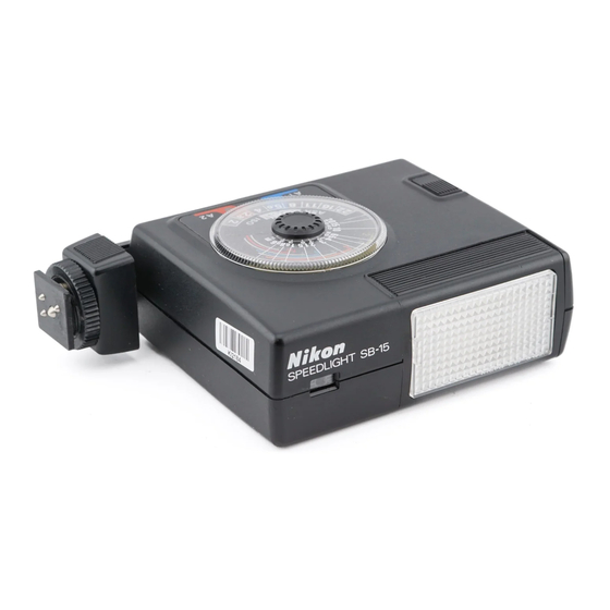 Nikon Speedlight SB-15 Instruction Manual