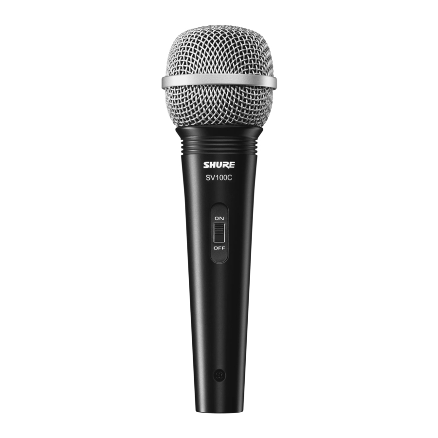Shure SV100, SV100C, SV100M, SV200, SV100-A, SV200-A Manual