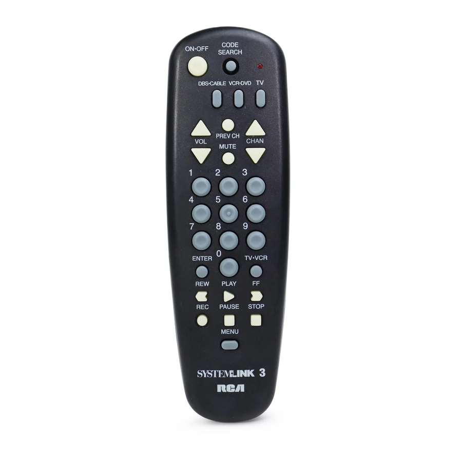 RCA RCU 300 - SystemLink3 Universal Remote User Manual