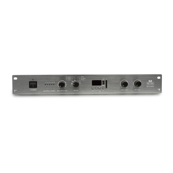 Metro Audio Systems MA-2100 User Manual