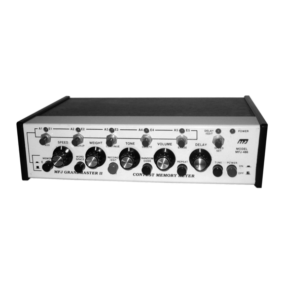 MFJ GRANDMASTER II Quick Start Manual