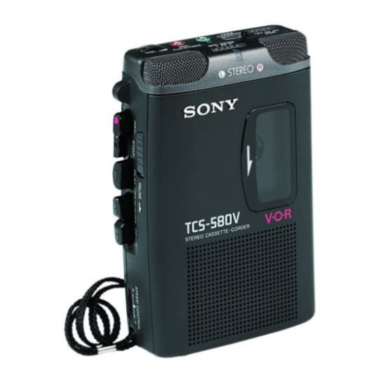 Sony TCS-580V Operating Instructions Manual