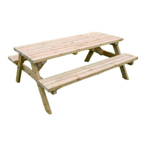 Rutland County Garden Furniture Oakham picnic bench Assembly Instructions