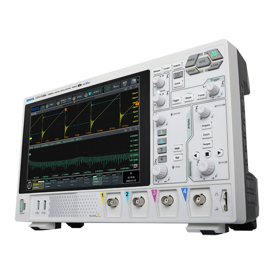 Rigol HDO1000 Series Quick Manual