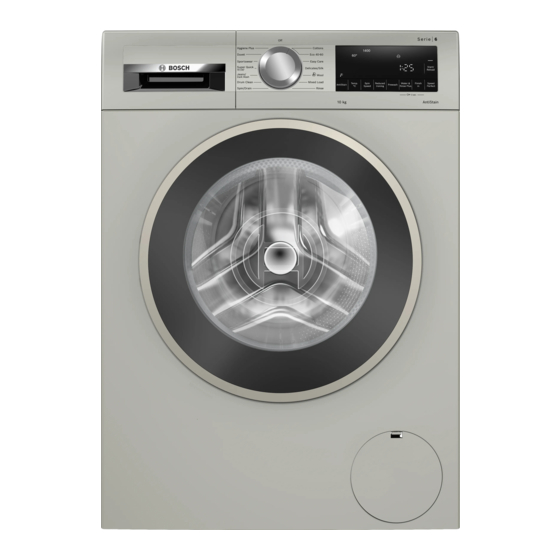 Bosch WGG245S2GB User Manual And Installation Instructions