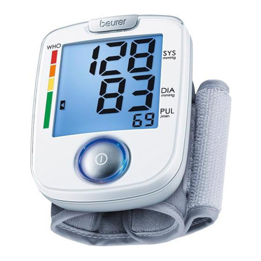 Beurer BC 44 - Wrist blood pressure monitor Manual