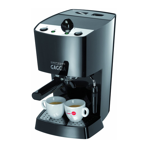 GAGGIA ESPRESSO PURE OPERATING INSTRUCTIONS MANUAL Pdf Download
