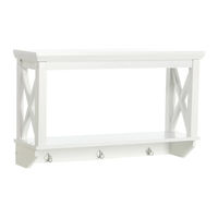 Riverridge X-FRAME BATH WALL SHELF-WHITE Assembly Instructions Manual