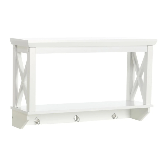 RiverRidge X-FRAME BATH WALL SHELF-WHITE Assembly Instructions Manual