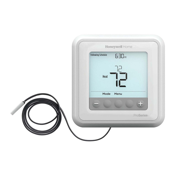 Honeywell Home T6 Pro Hydronic Installation Instructions Manual