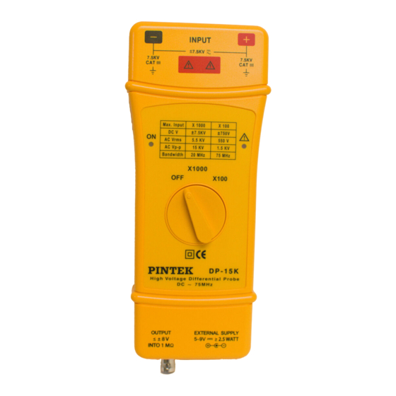 Pintek DP-15K Instruction Manual