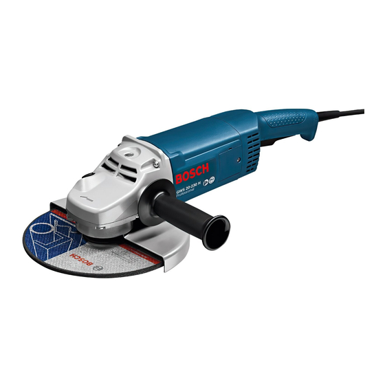 Bosch GWS Professiona 20-230 H Grinder Manuals