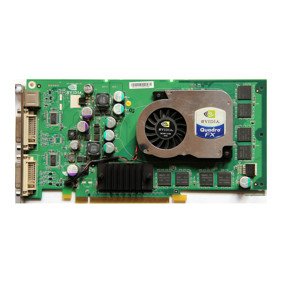 Nvidia FX1300 - Quadro FX 128MB Dual DVI-I PCIe Video Card User Manual
