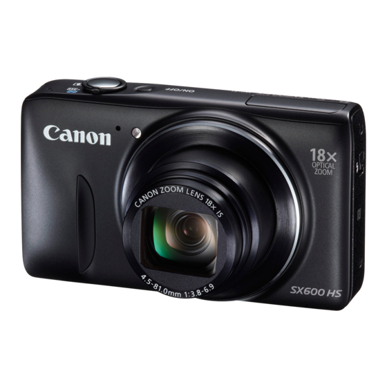 Canon PowerShot SX600 HS Getting Started