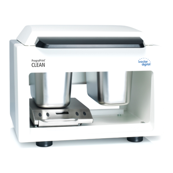Ivoclar digital PrograPrint Clean Operating Instructions Manual