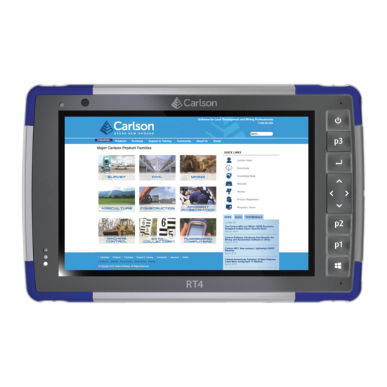 Carlson Rugged Tablet RT4 User Manual
