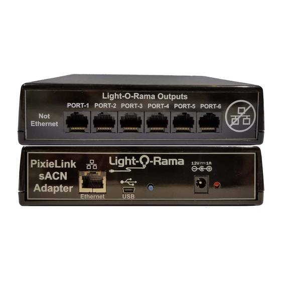 Light O Rama PixieLink sACN Adapter Manuals