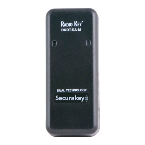 Securakey Radio Key RKDT-SA-M Operating Manual