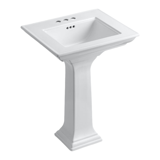 Kohler Memoirs K-2344 Installation And Care Manual