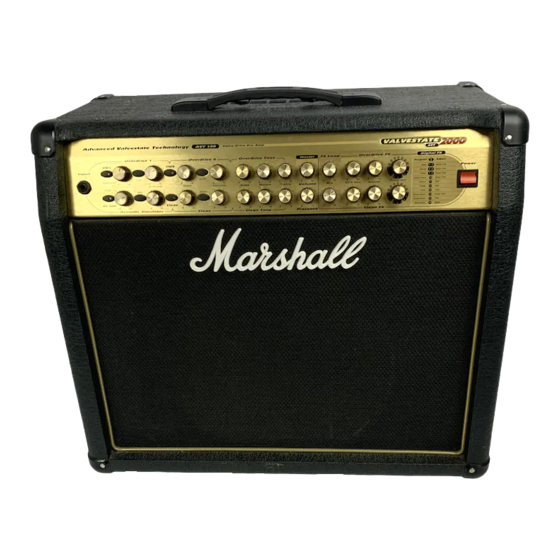 Marshall Amplification Valvestate 200 AVT Instructions Manual