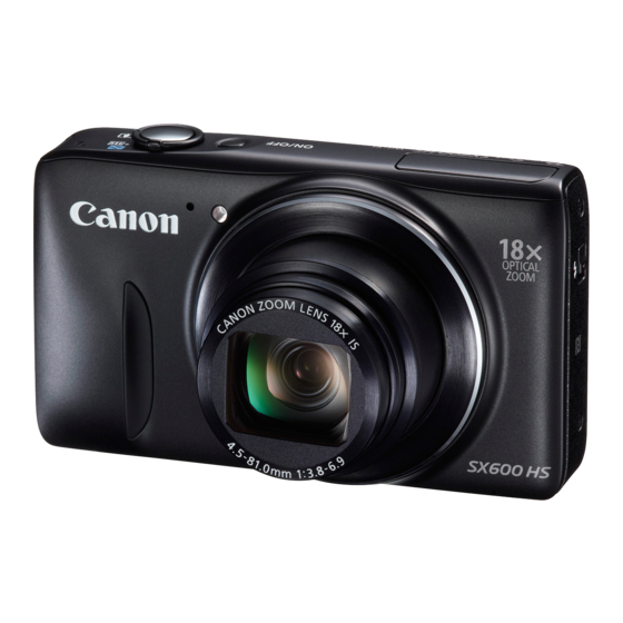 Canon PowerShot SX600 HS Getting Started Manual
