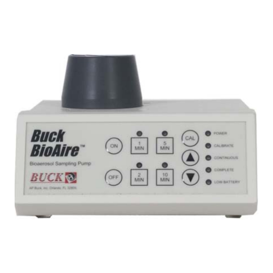 Buck BioAire B520 Instruction Manual