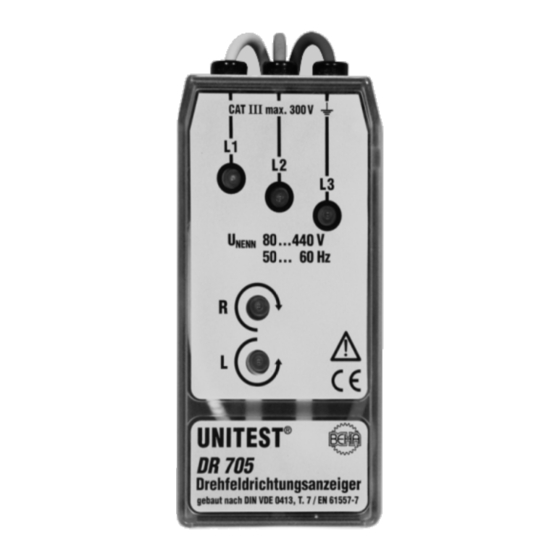 Unitest UNIdreh 700 Instruction Manual