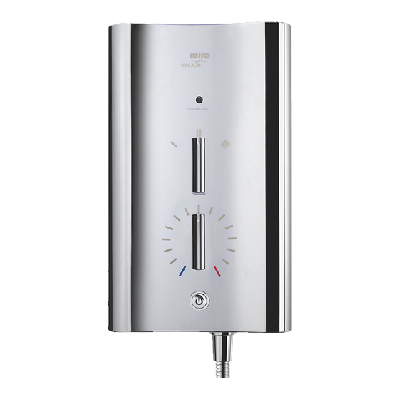 Kohler Mira Escape Thermostatic 9.0 kW J95Hb/c Installation And User Manual