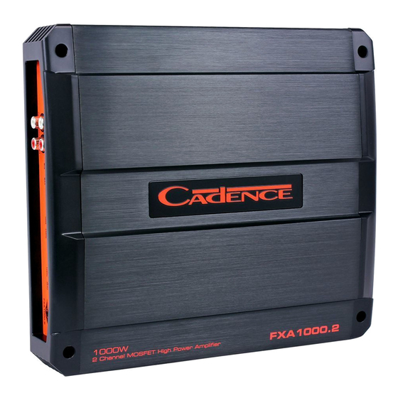 Cadence FXA Series Manuals