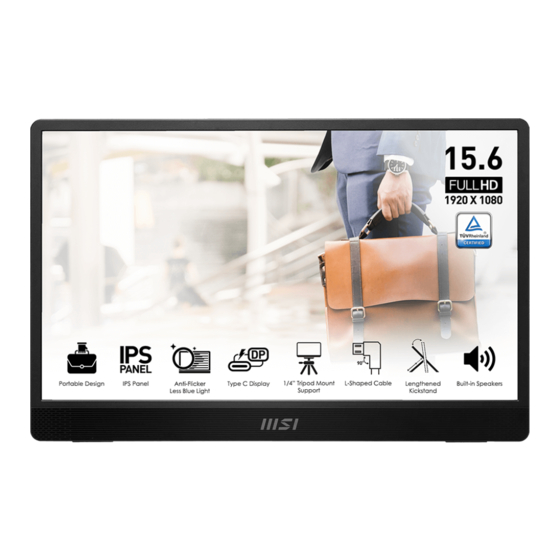 MSI PRO MP161 E2 Manual