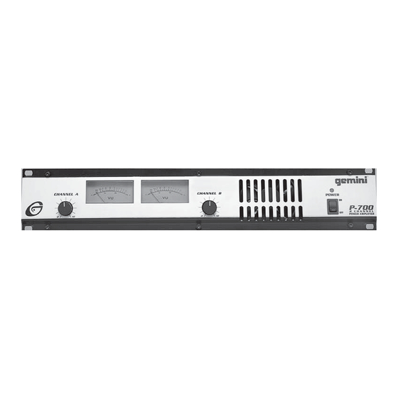 Gemini P-700 Operation Manual