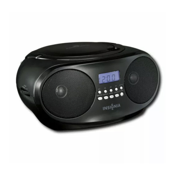Insignia NS-B4111 - CD Boombox With AM/FM Tuner Manuals