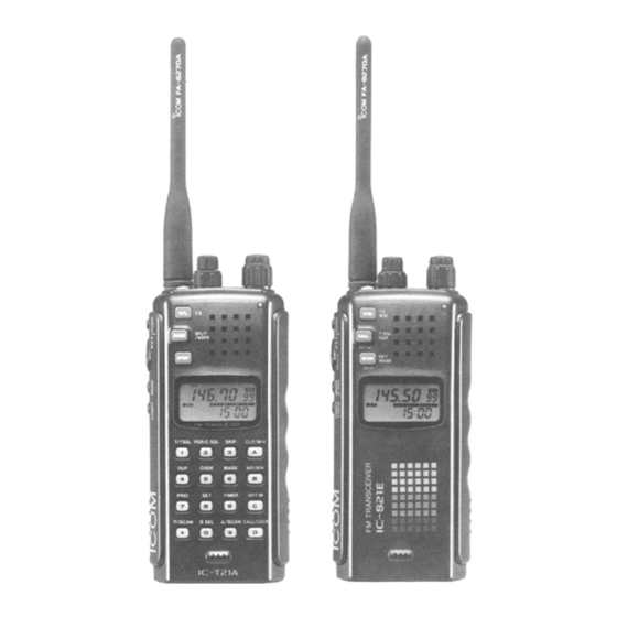 Icom IC-T21A Service Manual