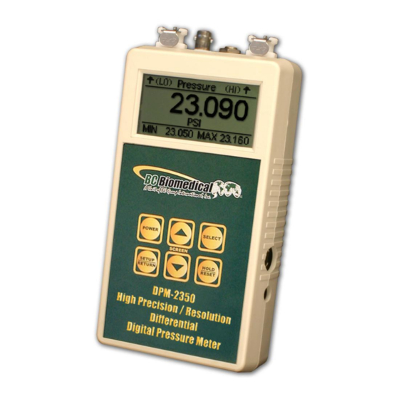 BC Biomedical DPM-2350 SERIES User Manual